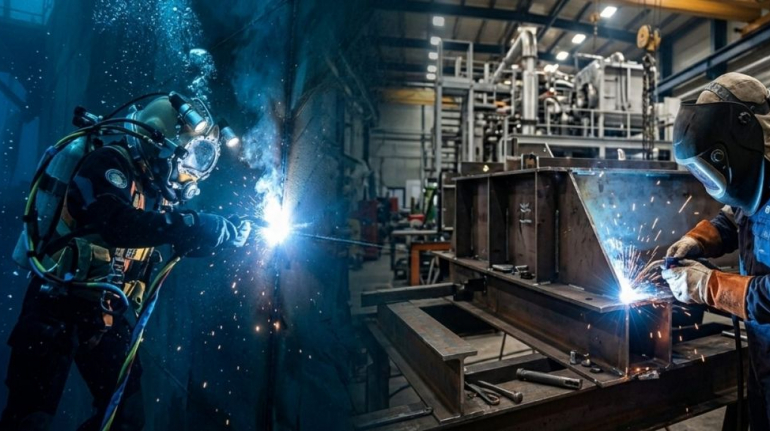 Soldadura subacuática e industrial