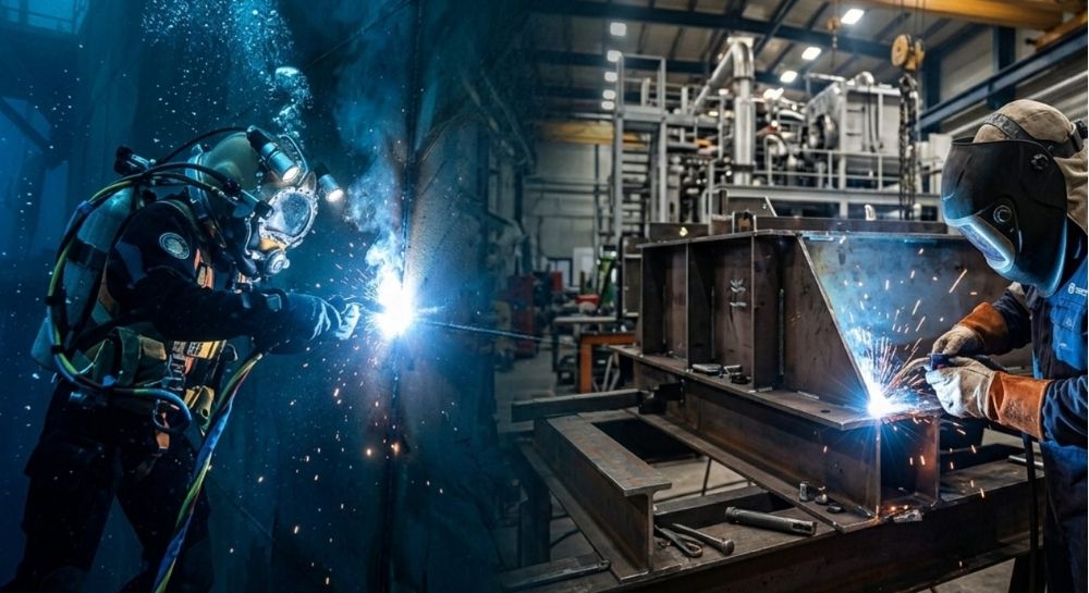 Soldadura subacuática e industrial
