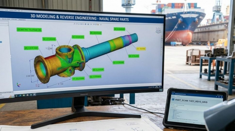 Ingeniería inversa en la fabricación de repuestos descatalogados para maquinaria naval