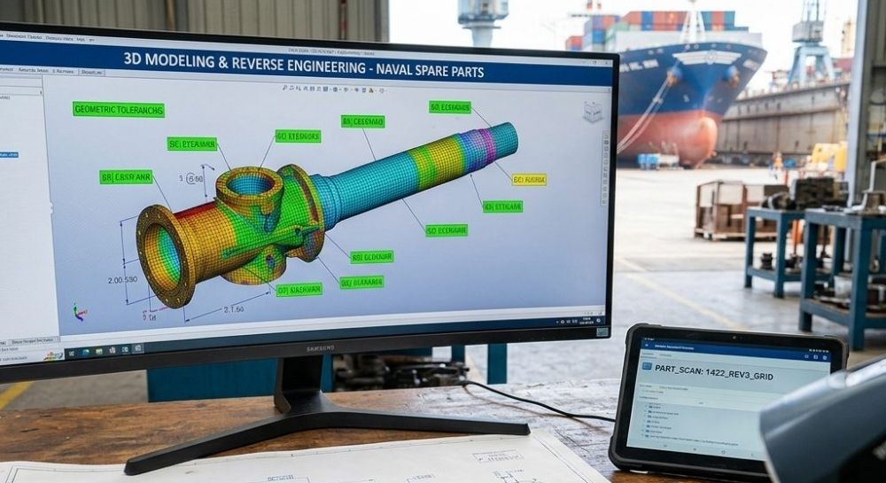 Ingeniería inversa en la fabricación de repuestos descatalogados para maquinaria naval